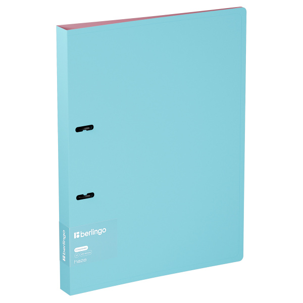 Папка 2 кольца BERLINGO "Haze", 24мм, 600мкм, голубая (RB4_2D921)