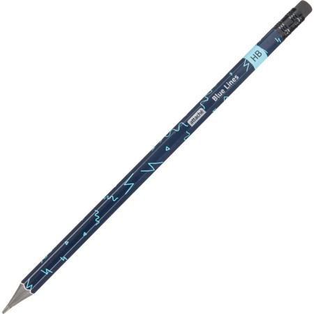 Карандаш ч/гр. Attache "Blue Lines" HB, пластик (1706377)