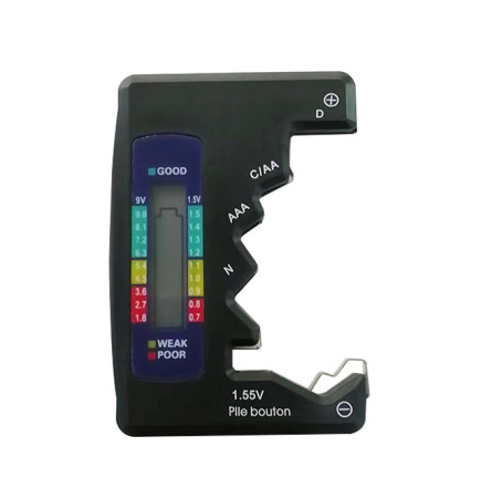 Тестер батареек AA, AAA, C, D, таблетки, крона
