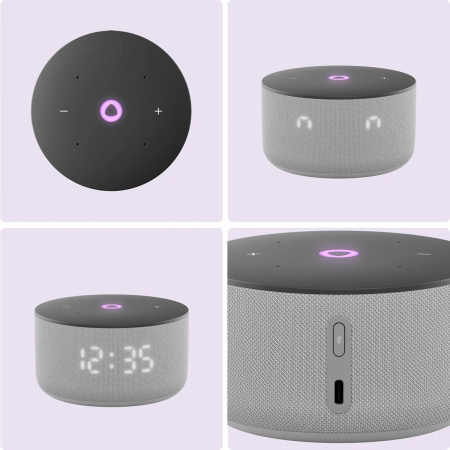 Умная колонка Яндекс Станция Мини 3, серый 12W 1.0 BT/Wi-Fi (YNDX-00027GRY)