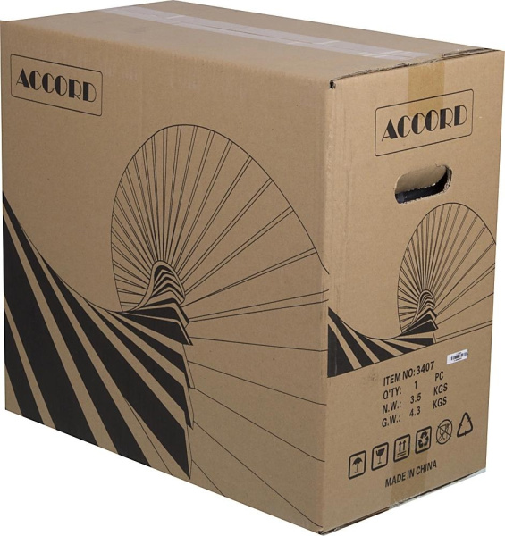 Корпус Accord ACC-3407 черный без БП ATX 8x120mm 2xUSB2.0 1xUSB3.0 audio bott PSU