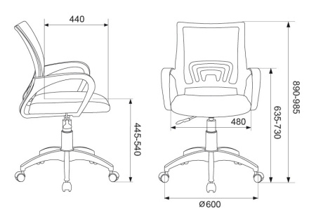 Кресло Бюрократ CH-695NLT/BLACK спинка сетка черный TW-01 сиденье черный TW-11 (1163180)