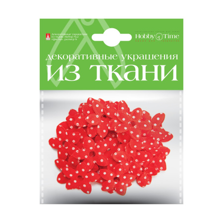 Декоративные украшения из ткани, набор №2, "Цветы" Hobby Time 2-164