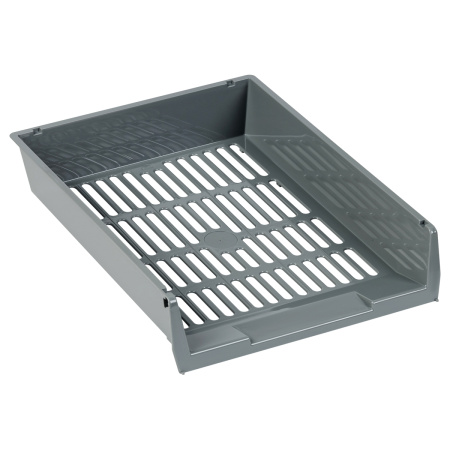 Лоток горизонтальный СТАММ "Респект" сетчатый, серый (ЛТГ-31161)