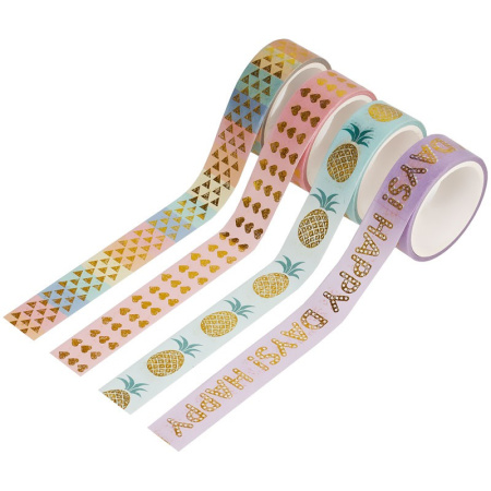 Клейкая лента для декора MESHU "Happy days", 4шт (MS_36923)