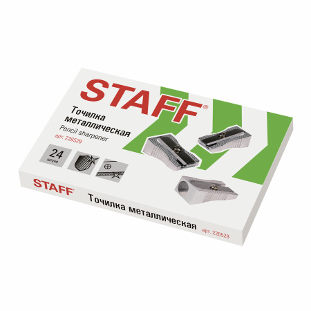 Точилка STAFF "Basic PS-529" 1 отверстие, металлическая (226529)