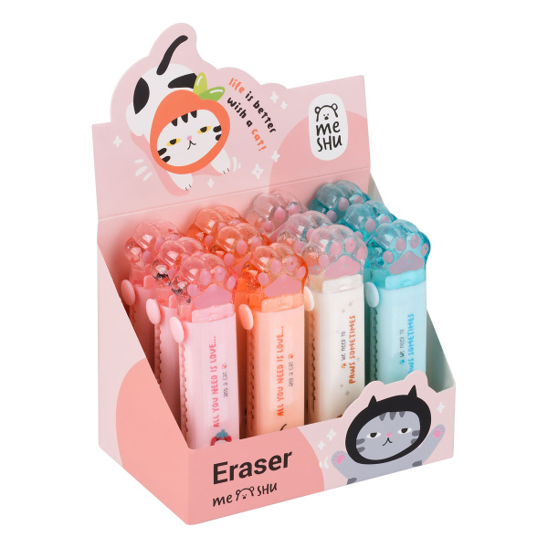 Ластик MESHU "Cat Paw", футляр MS_54912