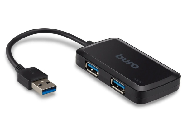 USB_Хаб 4xUSB_3.0 Buro BU-HUB4-U3.0-S черный