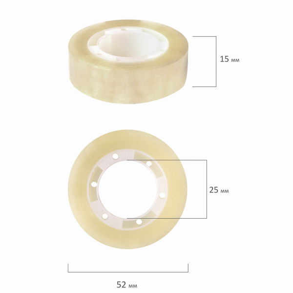 Скотч 15мм.*33м. BRAUBERG (227259)