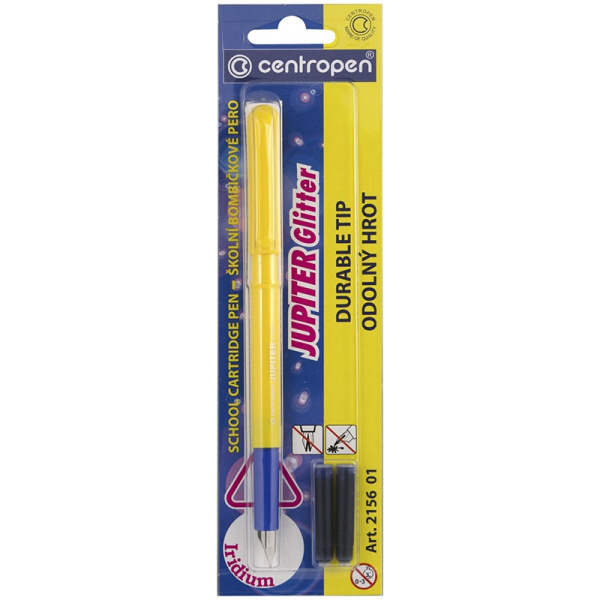 Ручка перьевая Centropen, 3 картриджа, корпус ассорти, 121560103