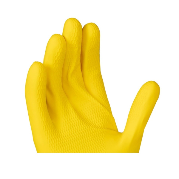 Перчатки хоз. латексные VILEDA Contract, желтый, размер L (174325/515177)