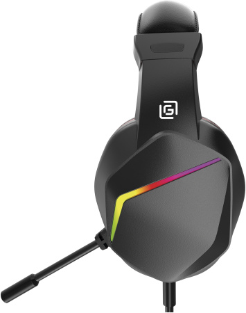 Игровая гарнитура Оклик HS-L335G полноразмерные, USB, кабель 1,8м, Black