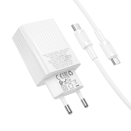 Зарядное_устройство - TypeC 20W/3A BOROFONE BAS74A + кабельType-C белый