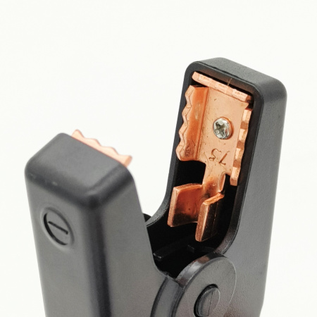 Зажим крокодил  98мм, 100а, 2 штуки красный+черный