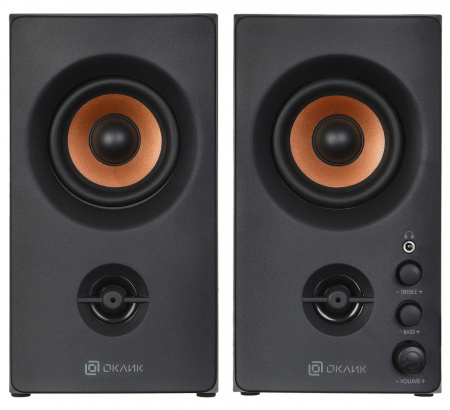 Актив.колонки 2.0 Оклик OK-164 30Вт, Black