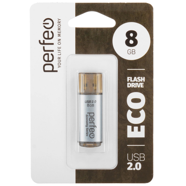 Флеш-накопитель USB2.0 8Gb Perfeo E04 (PF-E04N008ES) синий