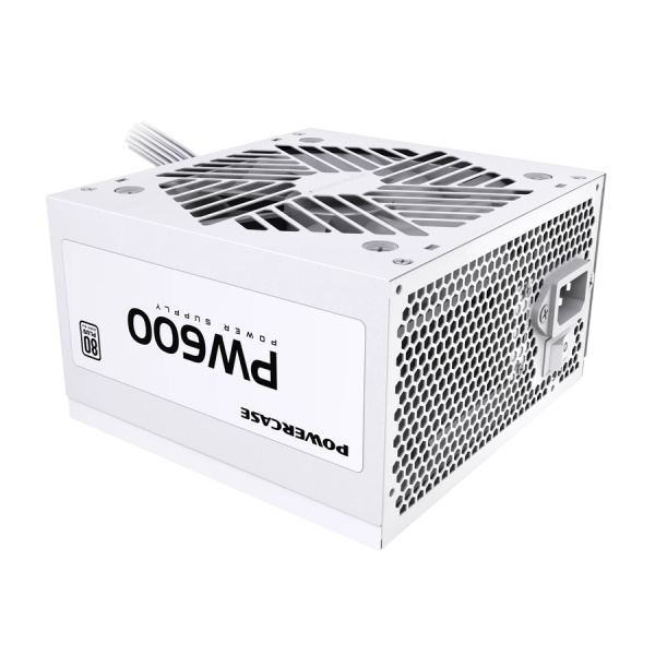 Блок питания 600Вт Powercase PW600 White (APFC,120мм,2PCI-E,5SATA,80+)[PSW-600W-DC]
