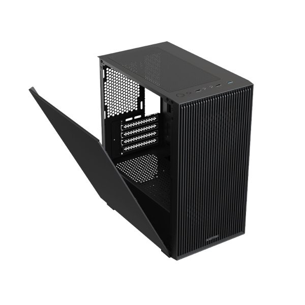 Корпус mATX Б_БП XASTRA  A307M 2BK SI Black (USB3.0,Audio,Metal,черный,Mesh,2х120мм black fans,CPU Cooler до 155мм, VGA до 275мм)[A307M-2FC12BK-SI]