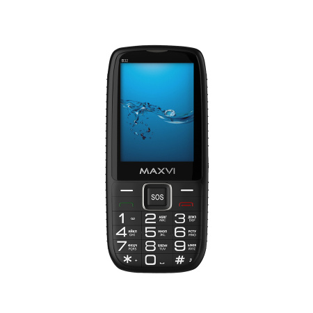 Сотовый Maxvi B32 Black 2sim/3.2"/320*240/microSD/1.3МП/Bt/2000мАч/моноблок