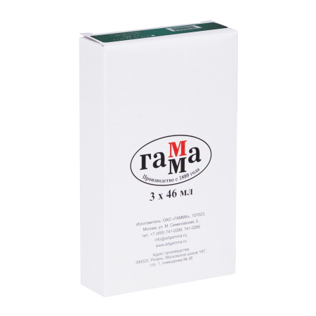 Краска масляная Гамма "Студия", 46мл, туба, зеленая фц (0.00.А046.503)