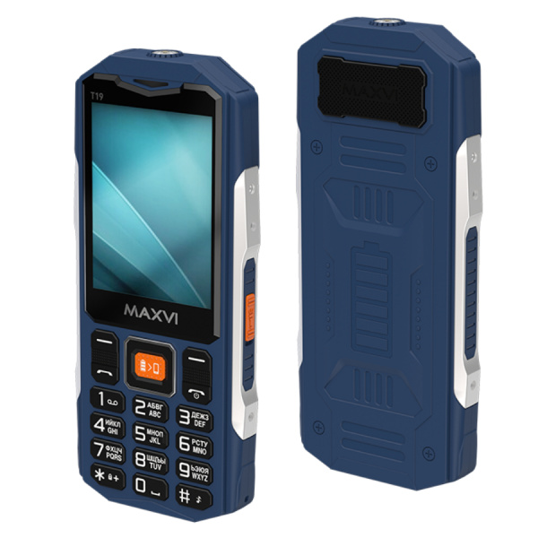 Сотовый Maxvi T19 Blue 2sim/2.8"/320*240/2000мАч/моноблок
