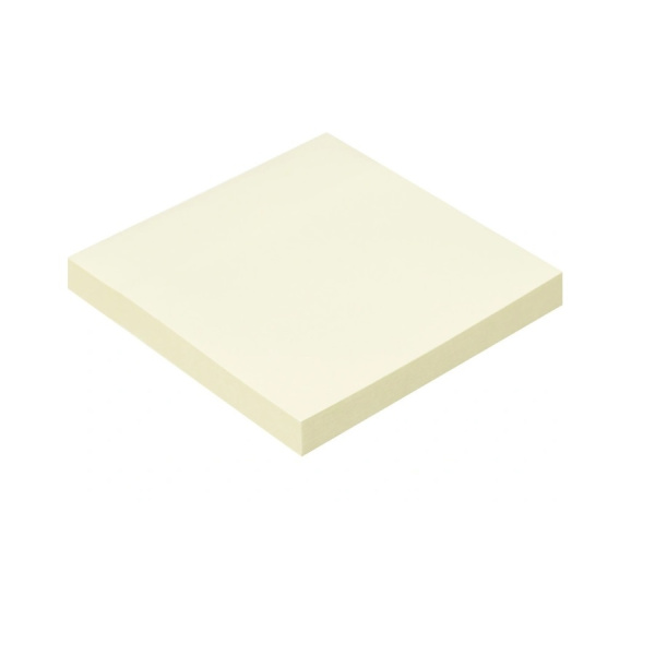 Блок самоклеящийся КОМУС 76*76мм. 100л, желтый (154929)