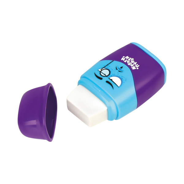 Точилка Мульти-Пульти "Человечки" 2 отверстия, контейнер, ластик, ассорти SR_48477