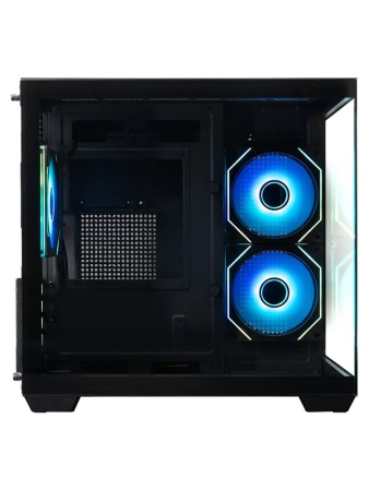 Корпус mATX Б_БП XASTRA QW400M 3ARGB-C6-AC Black (USB3.0,Audio,черный,Mesh,TG,3х120мм ARGB fans/ARGB+PWM HUB 6port,Type-C,CPU Cooler до 175мм, VGA до 