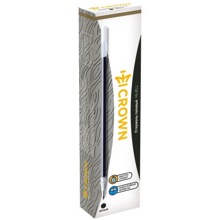 Стержень гелевый CROWN "HI-JELL" черный, 138мм, 0,5 мм (HJR-200)