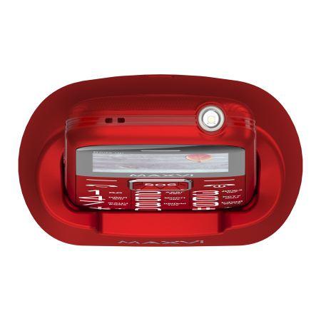 Сотовый Maxvi B5ds up Red 2sim/2"/220*176/microSD/0.3МП/1500мАч/моноблок
