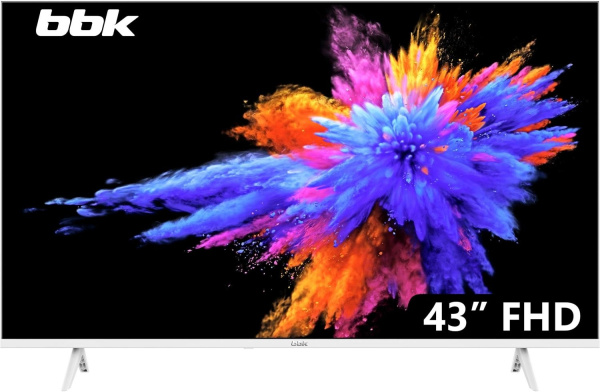 Телевизор LED BBK 43" 43LEM-1054/FTS2C (W) белый FULL HD 60Hz DVB-T2 DVB-C DVB-S2 USB (RUS)