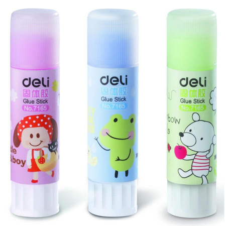 Клей-карандаш DELI 08гр. цветной (E7165A)