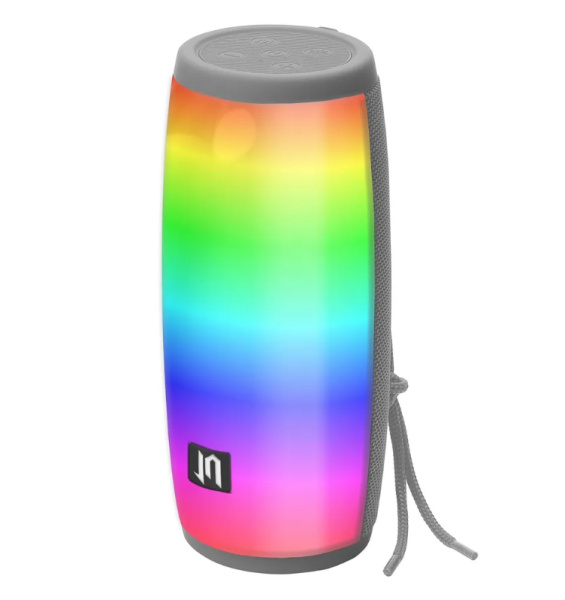 Портативная колонка Jet.A PBS-160 Bluetooth 2x5Вт 2400mAh LED подсветка, Серый