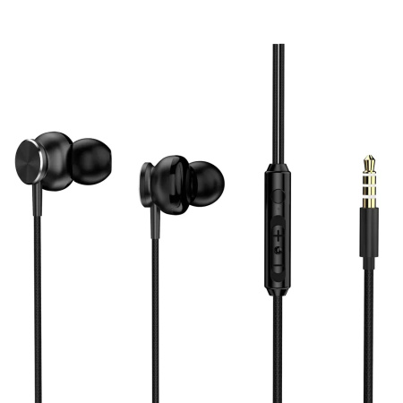 Гарнитура Perfeo CHROME внутриканальные, черное серебро, металические (PF_C3214)