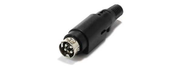 Разъем mini DIN4M, штекер, кабельный, пластик