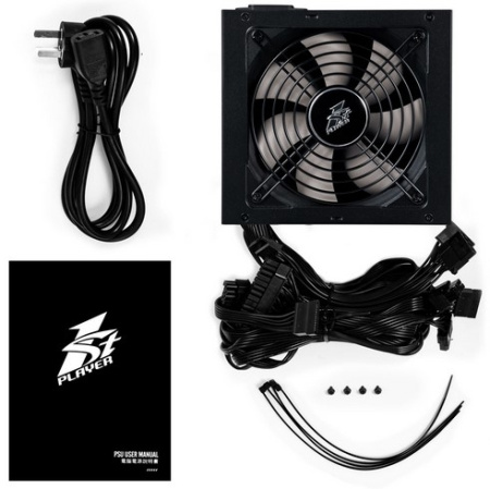 Блок питания 600Вт 1STPLAYER DK PREMIUM 600W (APFC,120мм,80+ Bronze)[PS-600AX]