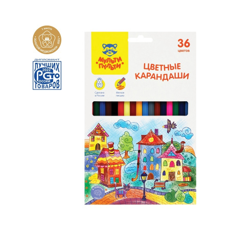 Карандаши 36цв. Мульти-Пульти "Невероятные приключения" CP_41051