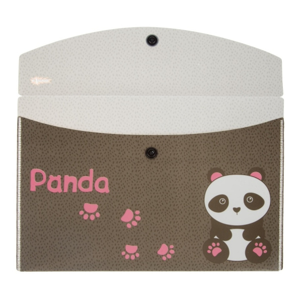 Папка-конверт на кнопке №1 School А5 "Panda" (1725966)