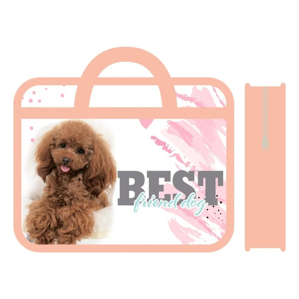 Папка для тетрадей А4 ПЧЕЛКА "Best friend" на молнии ПМ-А4-25