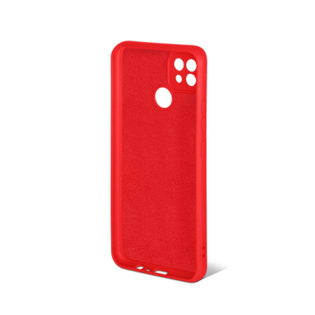 Чехол силиконовый с микрофиброй для Realme C21 DF rmOriginal-11 (red)