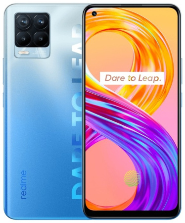 Смартфон Realme 8 Pro 6Гб 128Гб Синий 6.4", Super AMOLED, 2400*1080, 6*1.8+2*2.3ГГц, 108+8+2+2МП, 16