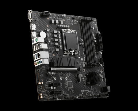 Мат.плата S1700 B760 MSI PRO B760M-P DDR4 (mATX,4DDR4,2M.2,PCI-E16,2PCI-E,VGA,DP,HDMI,PC4800)