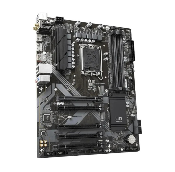Мат.плата S1700 B760 Gigabyte B760 DS3H AX DDR4 (ATX,4xDDR4,2M.2,5PCI-E16,DP,HDMI,PC5333,Wi-Fi,BT)