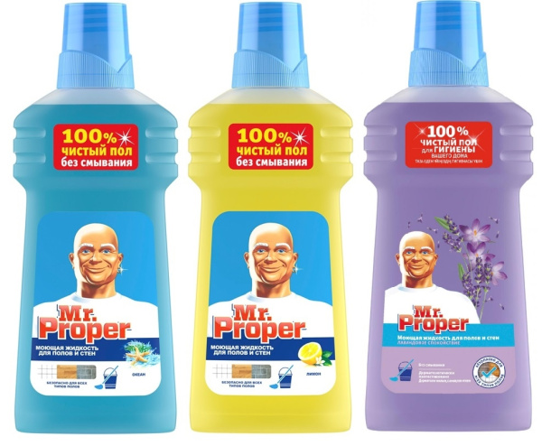 Средство для мытья пола Mr.PROPER ассорти 500мл,