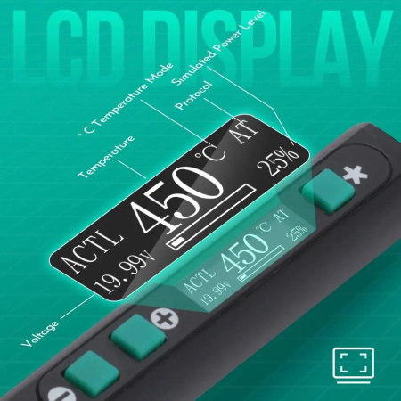 Паяльник Yihua 928D-IV, USB Type-C, PD 60W, жало C235