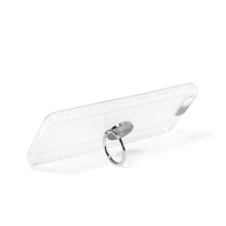 Чехол силиконовый для Xiaomi Redmi Go DF xiTRing-02 silver с кольцом-держателем