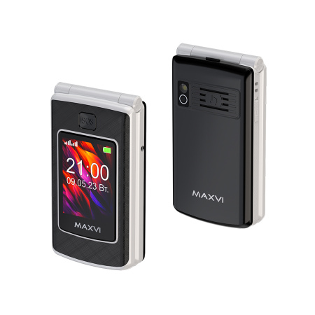 Сотовый Maxvi E28 Black 2sim/2.8+2.4"/320*240/microSD/0.3МП/Bt/раскладушка