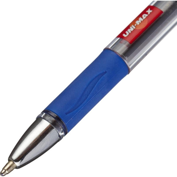 Ручка шариковая Unomax Ultra Glide 1мм, масл. основа, синяя (721879)