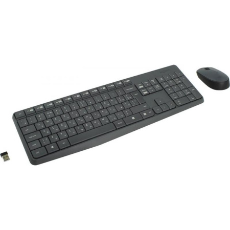 Беспроводной комплект Logitech MK235 (920-007948) радиус действия до 10м, Grey