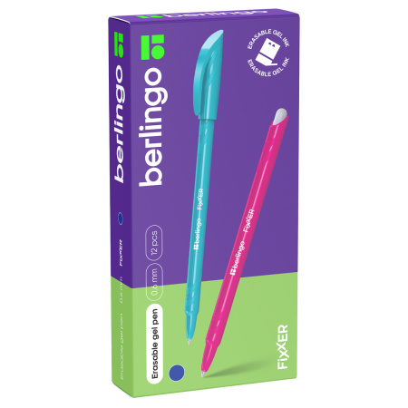 Ручка пиши-стирай BERLINGO "Fixxer" 0,5мм., гелевая, синяя (CGp_50217)